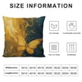 thumbnail image 5 of JRXY Short Plush Pillowcase 1 Piece Gold and Blue Abstract Art White, 5 of 5