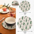 thumbnail image 3 of Coolnut Cute Cactus Pot Holder Set of 2, Pure Cotton Wear-Resistant and Non-Slip Stylish Round Pot Holder for Daily Kitchen, Dining Table, Office, Cafe, Restaurant, BBQ Home Decor Gifts, 3 of 6