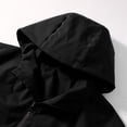 thumbnail image 6 of Youthup Men's Packable Hooded Long Coat - 3D Tailored Loose Fit Outdoor Commuter Jacket with Multiple Pockets, 6 of 13