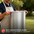 thumbnail image 6 of Megamaster Turkey Fryer Pot with Basket, 30 Qt Aluminum Seafood Boil Pot with Lid and Silicon Handles, Premium Turkey Deep Fryer Pot for Outdoor Cooking, 6 of 7