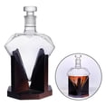 thumbnail image 4 of 2x Decantador de de cristal con de 850ml, , vertedor , soporte para de de cóctel, Ba perfecl decantador de vino, 4 of 7