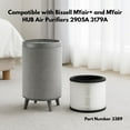 thumbnail image 3 of 3-in-1 True HEPA Activated Carbon Filter Replacement Compatible with Bissell MYair Pro Air Purifier 3139A Hub 2905A Part 3069 3389. Size 6.1" x 6.1" x 6". 3 Packs, 3 of 5