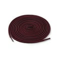 thumbnail image 1 of INSPIRE CHIC Unisex Round Rope Dual Colored Striped 1/5 Thick Boot Shoelace 90cm / 35.43" Black Wine Red, 1 of 4