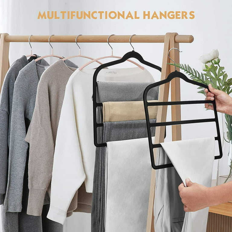 Flocked Non-Slip Space Saving Clothes Hangers - 50 Pack –  TheLiquidationLocation