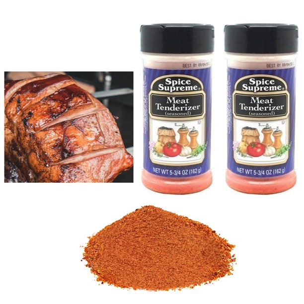 2 Spice Supreme Meat Tenderizer Seasoning 5.75 Oz Jar Cooking Dry Rub
