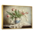 thumbnail image 2 of Designart "Still Life Of Tulip Bouquet VI" Tulips Floater Framed Canvas Wall Art, 2 of 5