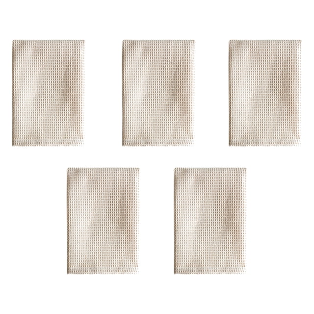 5 paños de cocina de algodón absorbentes de color puro para lavar platos, paños de cocina quitamanchas