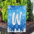 thumbnail image 3 of America Forever Winter Monogram Letter W Winter Forest Garden Flag Vertical Double Sided 12.5 x 18 inches Happy Holiday Christmas Seasonal Flags for Outdoor, Yard Porch, Snowflakes Garden Flag, 3 of 3