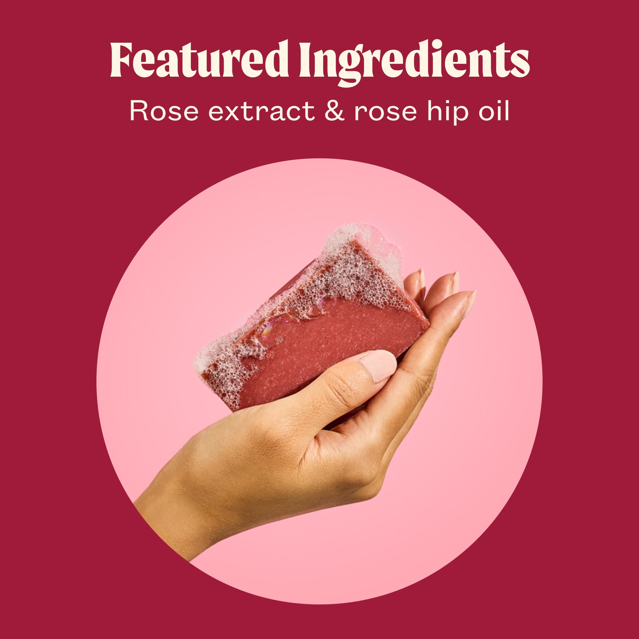 Jukebox Rose Hips Don't Lie Natural Bar Soap for Women Bathroom and Bath Soap, 4.5 oz