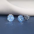 thumbnail image 3 of Titanium Moissanite Stud Earrings for Women |Brilliant Round Cut D Color VVS1 Clarity, Simulated Diamond Studs, Everyday Studs, 3 of 7