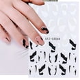 thumbnail image 4 of 1 Sheet Color Block Curve Line Nail Art Sticker, 3D Self-Adhesive Geometric Shape Lines Nail Sliders, French Style Abstract Swirl Strips Nail Decorations Accessories for Manicure Design (#B), 4 of 8