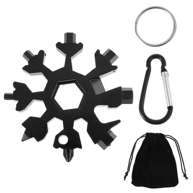 18-in-1 Multi-tool Combination Compact Portable Outdoor Snowflake Tool With Bag