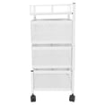 thumbnail image 2 of Rotating Storage Rack for Kitchen, 3 Tier Carbon Steel Fruit and Vegetable Storage Mesh Basket with Wheels Space Saving Kitchen Storage Cart Rotating Tower Organizer for Livingroom, 2 of 7