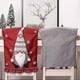 thumbnail image 3 of Paquete de 2 fundas para respaldo de silla con diseño de gnomo navideño para comedor de casa y cocina., 3 of 5
