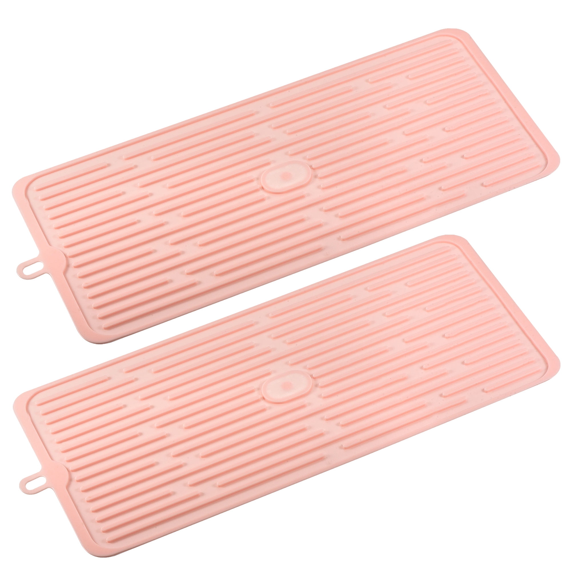 Uxcell Silicone Dish Drying Mat, 2Pcs 18.5" x 8" Kitchen Countertop