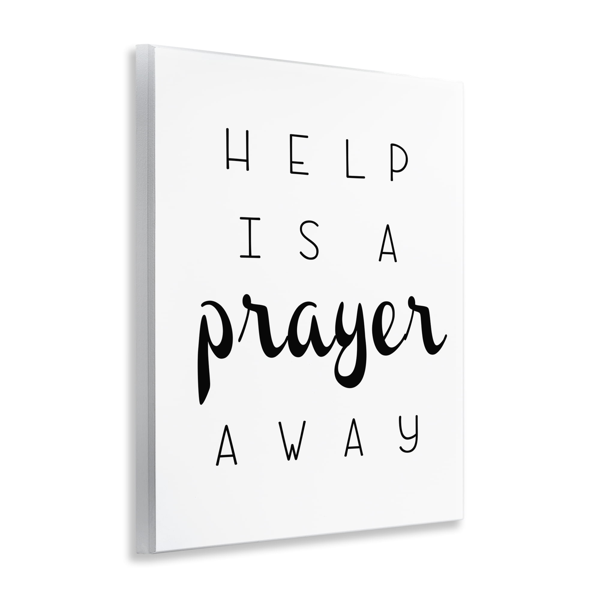 Stupell Industries A Prayer Away Sentiment Religious & Spiritual Painting Unframed Art Print Wall Art, 11 x 14