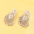 thumbnail image 4 of Sunsoul By Touchstone Handcrafted South India Faux Pearls Jewelry Silver Tone Earrings For Women., 4 of 4
