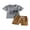 Gray, variant on Bagilaanoe 2pcs Toddler Baby Boys Short Pants Set Letter Print Short Sleeve T-Shirts Tops Shorts 3M 6M 12M 18M 24M 3T Kids Casual Summer Outfits