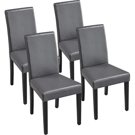 HERUIER 4-Set 24" HDPE Outdoor Bar Stools, Weatherproof Resin Bar Chairs w/Footrest for Patio, Deck & Poolside, Black