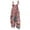 Pink, variant on Women's Christmas Print Suspender Jumpsuit - Casual Loose Retro Cotton Linen One-Piece, Dark Green Size L