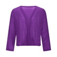 thumbnail image 4 of OGLCCG Glitter Cropped Cardigan for Girls Long Sleeve Open Front Party Shiny Bolero Shrug Trendy Solid Color Sparkly Jacket Coat 4-14 Years, 4 of 7