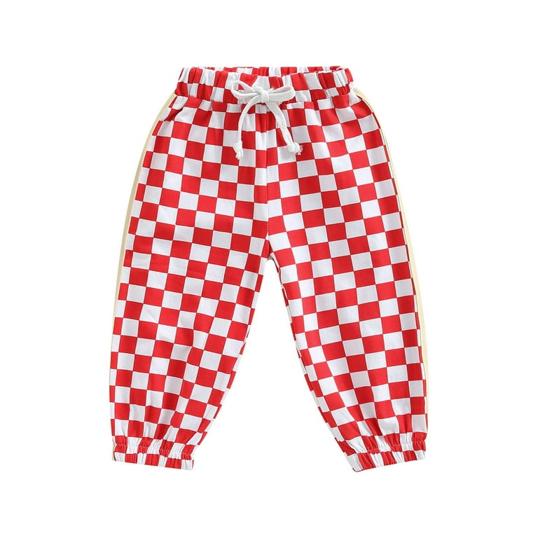 Boys plaid shop joggers