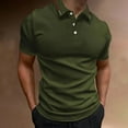 thumbnail image 2 of (100% Polyester ) New Design Men Summer Short Sleeve Slim Fit Polo Shirt , Logo Print Men Golf Polo Shirt ., 2 of 5