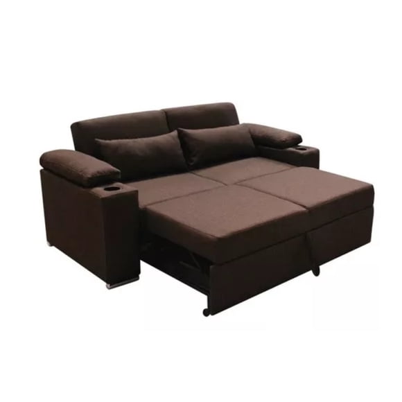 Sofa cama Matrimonial Plegable Mobydec Malta Color Chocolate Element sofa cama portavasos