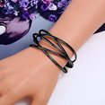 thumbnail image 3 of Anvazise Fashion Women Multilayer Cross Bangle Bracelet Open Cuff Wrist Jewelry Gift Rose Gold, 3 of 13