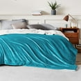 thumbnail image 2 of Sherpa Fleece Blankets Queen Size for Bed - Thick and Warm Blanket for Winter, Soft Fuzzy Plush Queen Blanket for All Seasons, Teal, 90x90 Inches, 2 of 9