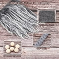 thumbnail image 4 of 18 Pieces Gnome Beard Unfinished Wooden Balls Braids Dwarf Beard Kit Faux Fur Beard Hair Handmade Gnome for DIY Sewing Craft Patches Dolls Gnome Nose Easter Christmas Party Supplies Grey, 4 of 9