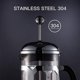 thumbnail image 4 of Cafetera de prensa francesa (12), sistema de prensa, vidrio de borosilicato espesado resistente al calor, fácil de usar, como se muestra, 4 of 5