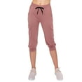 thumbnail image 2 of ALWAYS Cargo Capri Joggers for Women - Super Soft Casual Lounge Yoga Pants Mauve2 M, 2 of 6