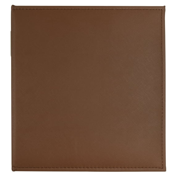 Brown Saffiano D-Ring Scrapbook Album by Recollections