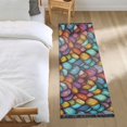 thumbnail image 3 of Yayeee Runner Rug for Bedroom 2'x6' Machine Washable Hallway Non Slip Mat, Vibrant Dragon Scales Pattern, 3 of 8