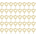 thumbnail image 1 of 40Pcs Spring Ring Clasps 7.5x5mm 18K Gold Plated Spring Clasps Brass Round Clasps Open Ring Jewelry Spring Clasp Jewelry Connector Clasps for Brecelet Neckalce Jewelry DIY Craft Making, 1 of 5
