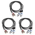 thumbnail image 1 of 3X Cable de Audio de Alta Fidelidad 2 Rca Macho Una Xlr 3 Pin Hembra Amplificador de Consola de Mezcla 1.5M, 1 of 5