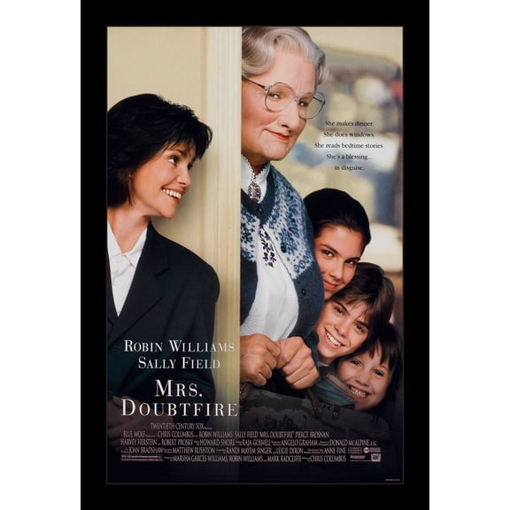 MRS DOUBTFIRE- 11x17 Framed Movie Poster
