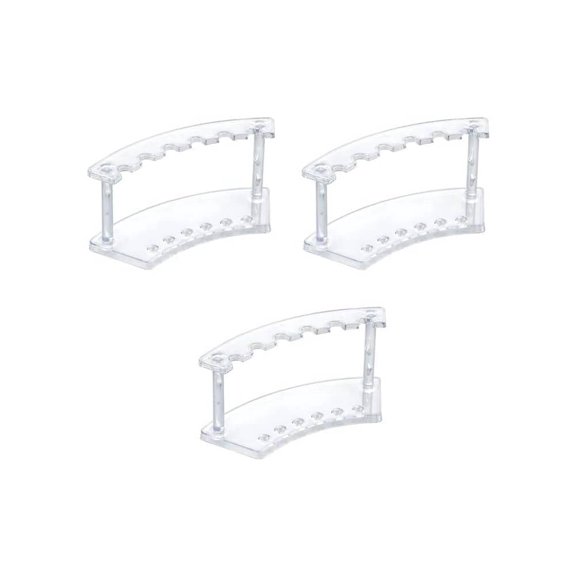 3 Pcs Acrylic Pen Display Stand, Holder Rack for Makeup Brushes, Art Pens, Writing Tools - Desktop Organizer for Office, Home