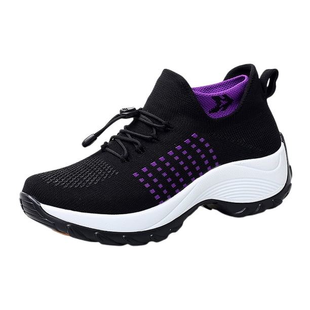 Mocasines informales para mujer, zapatillas deportivas informales para suministros al aire libre (40 negro morado) Ehuebsd Para Estrenar