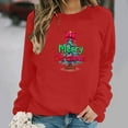 thumbnail image 4 of Ailaofu Ugly Christmas Sweater Women Funny Red Merry Christmas Sweatshirt Oversized Xmas Graphic Sweaters Holiday Pullover, 4 of 6