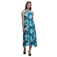 thumbnail image 1 of Bimba Robe de Plage Teinture sur Nœuds Femme Imprimée Dos Nu Longue à Col Licou Rayondress-Xx-Grand, 1 of 1