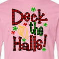 thumbnail image 4 of Inktastic Deck the Halls in Green and Red Plaid with Christmas Bulb Long Sleeve Youth T-Shirt, 4 of 5