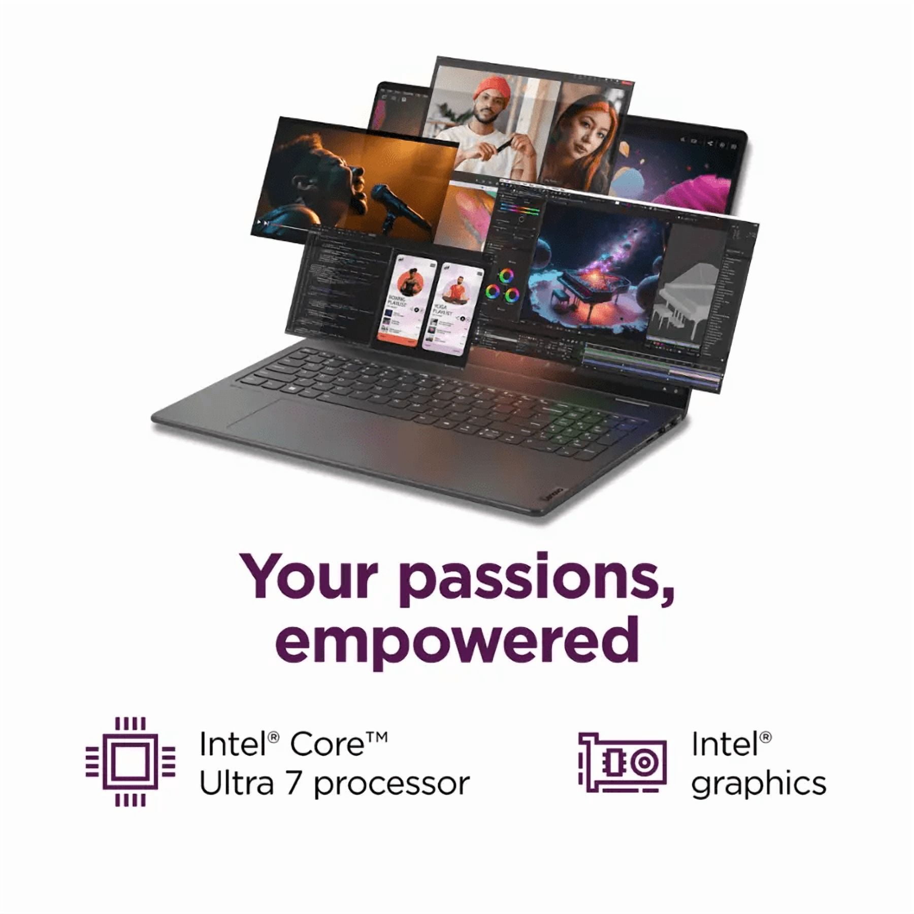 Lenovo Yoga 7 2-in-1 Touchscreen Laptop,16" 2K IPS Display,Intel Core Ultra 7 155U,16GB LPDDR5x RAM,1TB M.2 PCIe SSD,Fingerprint,Backlit KB,FHD IR Webcam,Win 11 Pro
