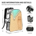 thumbnail image 4 of Sikiie Beach Footprint Clear Backpack, Transparent Bookbag for School for Women Men, Capacity Clear Bag for College, Travel, 4 of 7
