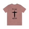 thumbnail image 2 of Women & Men's Jersey Short Sleeve Shirt | He Has Risen - Perfect Easter Tee, 2 of 10