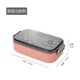 thumbnail image 1 of Fiambrera de acero inoxidable 304 para adultos y niños, fiambrera portátil de 1/2 capas para microondas, contenedores de almacenamiento de alimentos Bento xuanjing unisex, 1 of 2