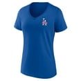 thumbnail image 2 of Women's Royal Los Angeles Dodgers Team Logo Mother's Day V-Neck T-Shirt, 2 of 3