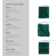 thumbnail image 6 of Regency Heights Satin Sheet Set, Cal King Bed Sheets with Pillowcases, 6-Piece Luxury Silky Sheet Set, Emerald, Gifts for Women, 6 of 12
