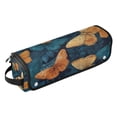 thumbnail image 2 of Hair Tool Organizer Bag with Heat Resistant Mat Removable Travel Storage Case for Hot Air Brushes Curling Irons Teal and Orange Butterflies, 2 of 8